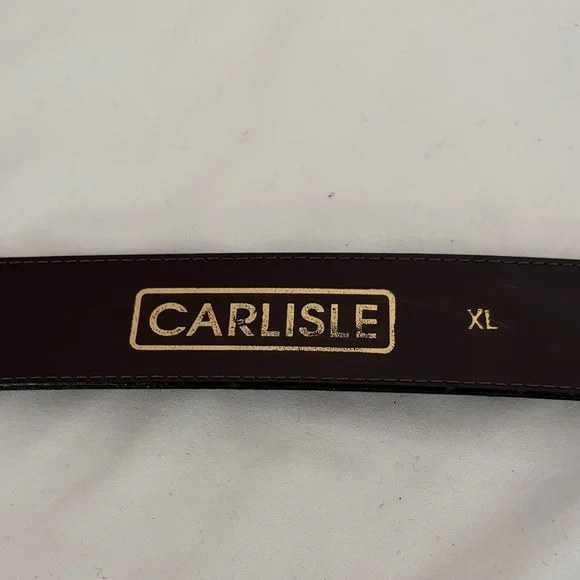 Vintage Carlisle Chocolate Brown Suede Belt with Gold Buckle - Picture 2 of 4
